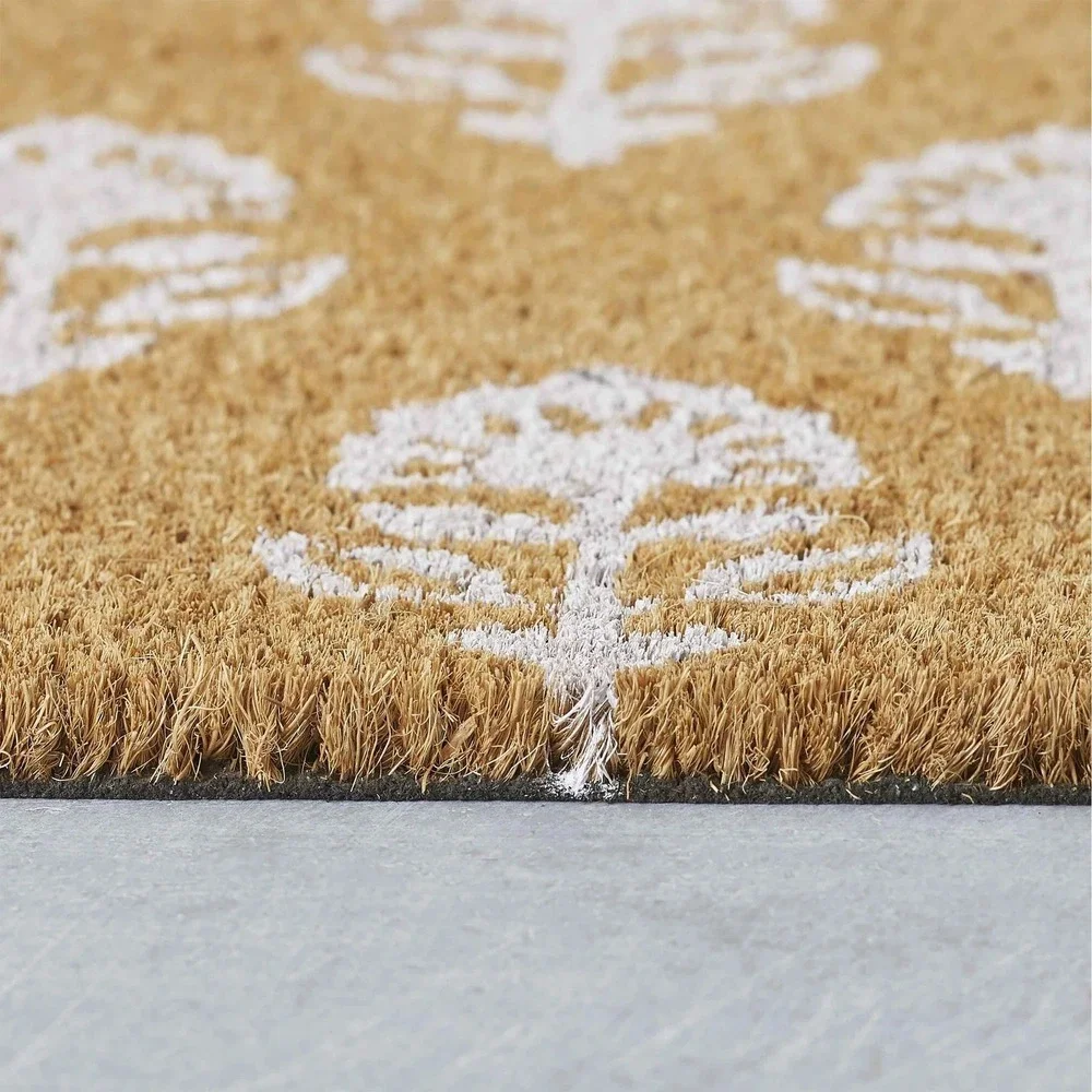 My Texas House Multi‎ Block Floral Outdoor Coir Doormat, 18x30